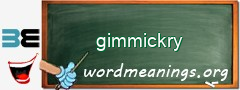 WordMeaning blackboard for gimmickry